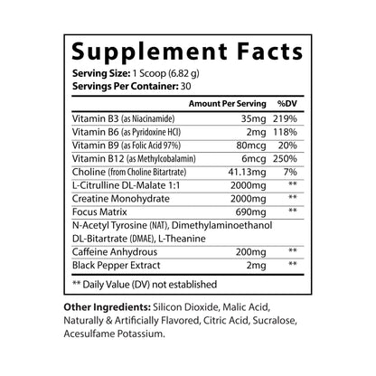 HBS, Pre-Workout Supplement, Fruit Punch, Powder (204g, 7.2oz)